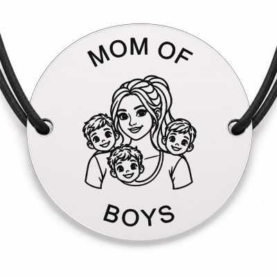 Brățară argint 925 · bănuț mama cu trei baieti