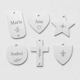 Plăcuță argint 925 pentru gravat, la comandă | SimoShop