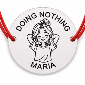 Brățară argint 925 cu nume gravat – DOING NOTHING