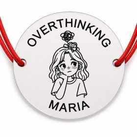 Brățară argint 925 cu nume gravat – OVERTHINKING