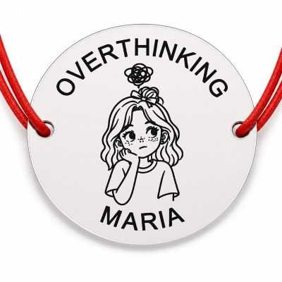Brățară argint 925 cu nume gravat – OVERTHINKING