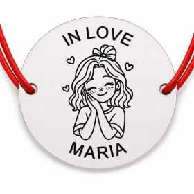 Brățară argint 925 cu nume gravat – IN LOVE