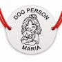 Brățară Argint 925 cu Nume Gravat, Șnur Roșu – Dog Person