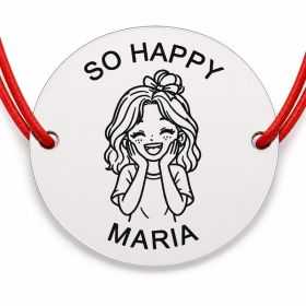 Brățară argint 925 cu nume gravat – SO HAPPY