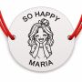 Brățară argint 925 cu nume gravat – SO HAPPY
