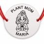 Brățară Argint 925 cu Nume Gravat, Șnur Roșu – Plant Mom