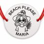 Brățară argint 925 cu nume gravat – BEACH PLEASE