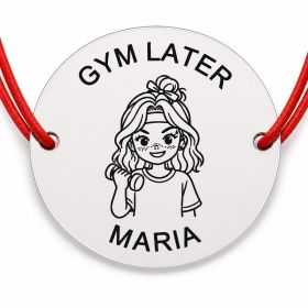 Brățară argint 925 cu nume gravat – GYM LATER