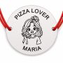 Brățară argint 925 cu nume gravat – PIZZA LOVER