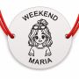 Brățară Argint 925 cu Nume Gravat, Șnur Roșu – Weekend