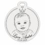 Bănuț de moț cu poza copilului gravată – Micul Prinț | argint 925, 25 mm | simoshop