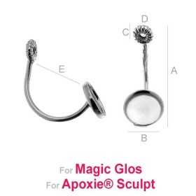 G1214-Distantier din argint 925 cu platou auxiliar rotund de 6mm G1214-Distantier din argint 925 cu platou auxiliar rotund de 6mm