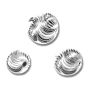 Biluță cu striuri spiralate argint 925, 5 mm