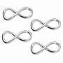 Conector infinit argint 925, 15,20 x 5,90 mm