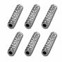 Tuburi argint 925 diamantate pentru brățări, 2 × 10 mm