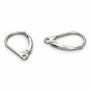 Tortiță cercel leverback argint 925, 15,8 mm