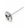 Tije cercei argint 925 cu cupă și pin, 6 mm