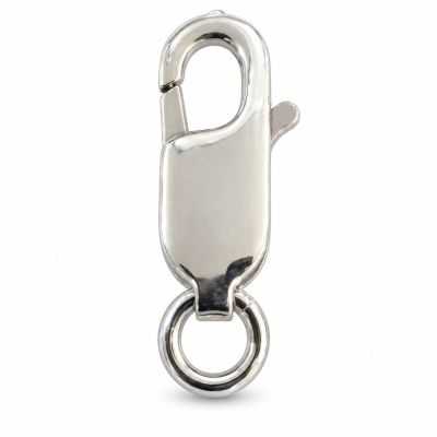 Închizătoare argint 925 tip lobster alungit, 16 × 6,2 mm, pentru brățară - G0232
