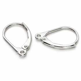 Tortiță cercel leverback argint 925, 15,8 mm