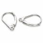 Tortiță cercel leverback argint 925, 15,8 mm