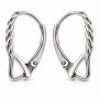 Tortițe cercei leverback argint 925 torsadate 18,3 mm