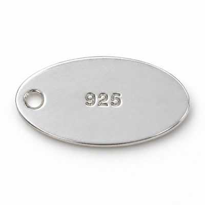 Tag oval cu titlul 925, argint 925, 11,20 mm