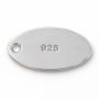 Tag oval cu titlul 925, argint 925, 11,20 mm