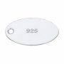 Tag oval cu titlul 925, argint 925, 11,20 mm
