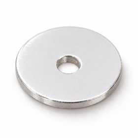 Distanțier taler plat argint 925, 3,00 mm, gaură 0,9 mm