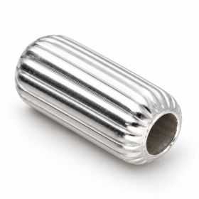 Mărgea cilindru striat argint 925, 3,00 x 6,00 mm