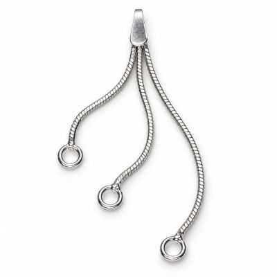 Lănțișor triplu pentru cercei argint 925, 20, 30, 40 mm