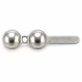 Cupă de nod cu tijă, argint 925, 4 mm