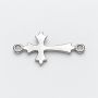 Conector cruce argint 925, 9,50 mm, vândut la bucată