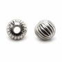 Biluță striată argint 925, 3,0 mm - element de înșirare
