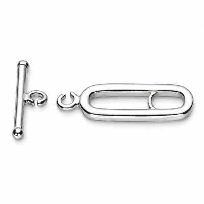 Închizătoare toggle ovală argint 925, 24 mm