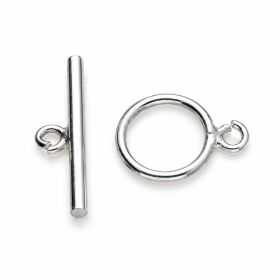 Închizătoare toggle argint 925, 18 mm, inel și bară