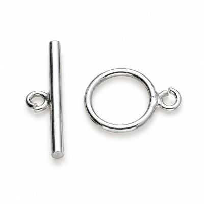 Închizătoare toggle argint 925, 18 mm, inel și bară
