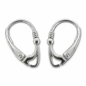 Tortiță cercel leverback argint 925, 17,9 mm