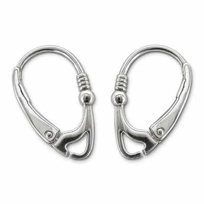 Tortiță cercel leverback argint 925, 17,9 mm