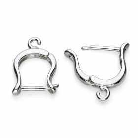 Tortiță cercel leverback stil arcadă argint 925, 17,2 mm
