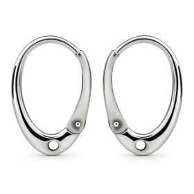 Tortiță cercel leverback ovală argint 925, 16,7 mm