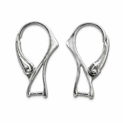 Tortiță cercel leverback argint 925, 20,5 mm