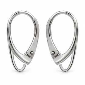Tortiță cercel leverback argint 925, 17,7 mm