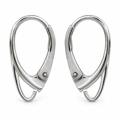 Tortiță cercel leverback argint 925, 17,7 mm