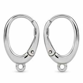 Tortiță cercel leverback ovală argint 925, 19,2 mm