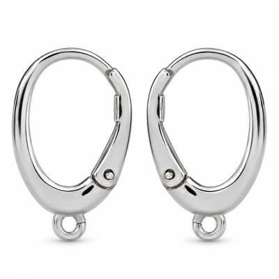 Tortiță cercel leverback ovală argint 925, 19,2 mm