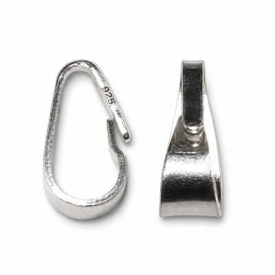 Agățătoare pandantiv tip clește argint 925, 8 mm
