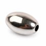 Mărgea olivă netedă argint 925, 5x8 mm, la bucată