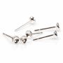 Tijă cercel argint 925 cu cupă plată 4 mm, lungime 12 mm - G1344