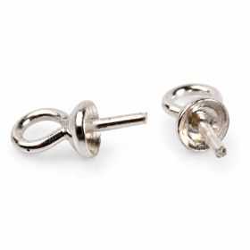 Agățătoare cu tijă pentru perlă argint 925, 7,50 mm